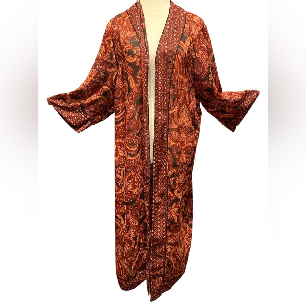 Roamen rust and black lightweight/sheer  duster size XL​